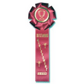 11.5" Stock Rosettes/Trophy Cup On Medallion - OUTSTANDING ACHIEVEMENT
